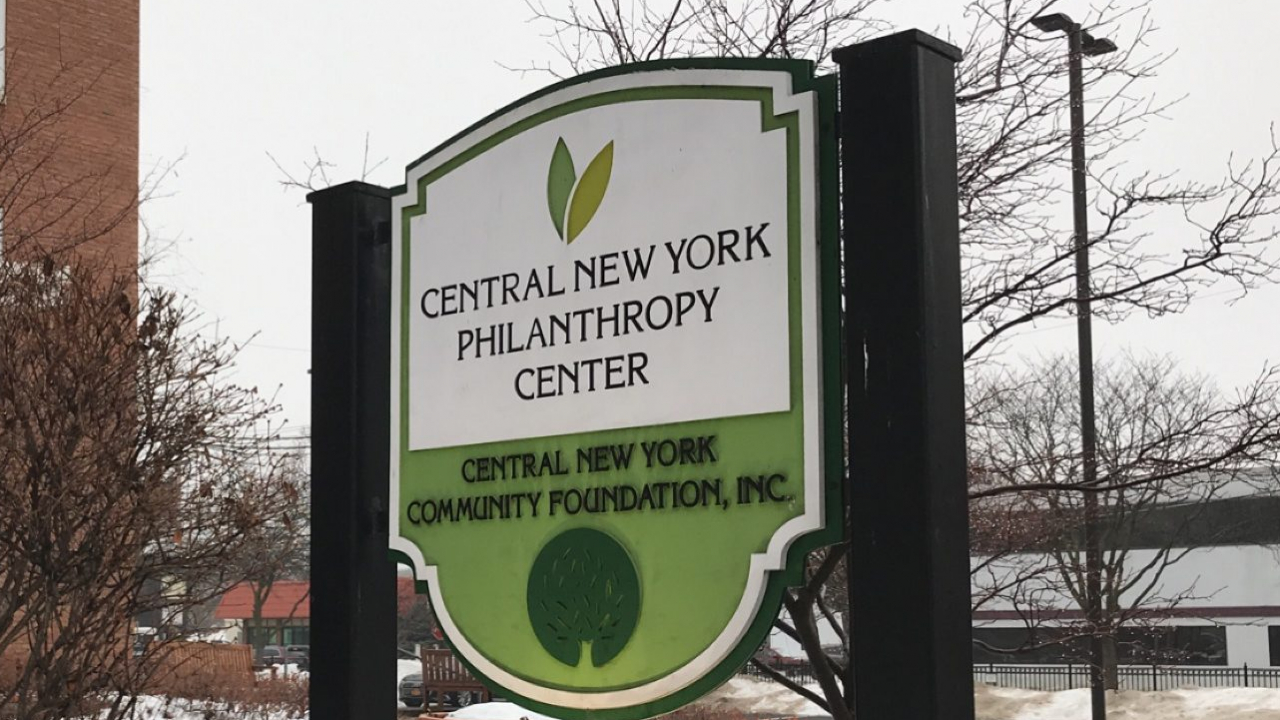 The Central New York Community Foundation building and sign.