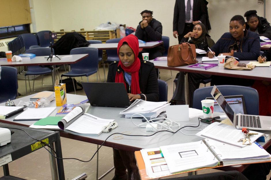 Khadijo Abdulkadir during translation training dictated by Language Incorporated.