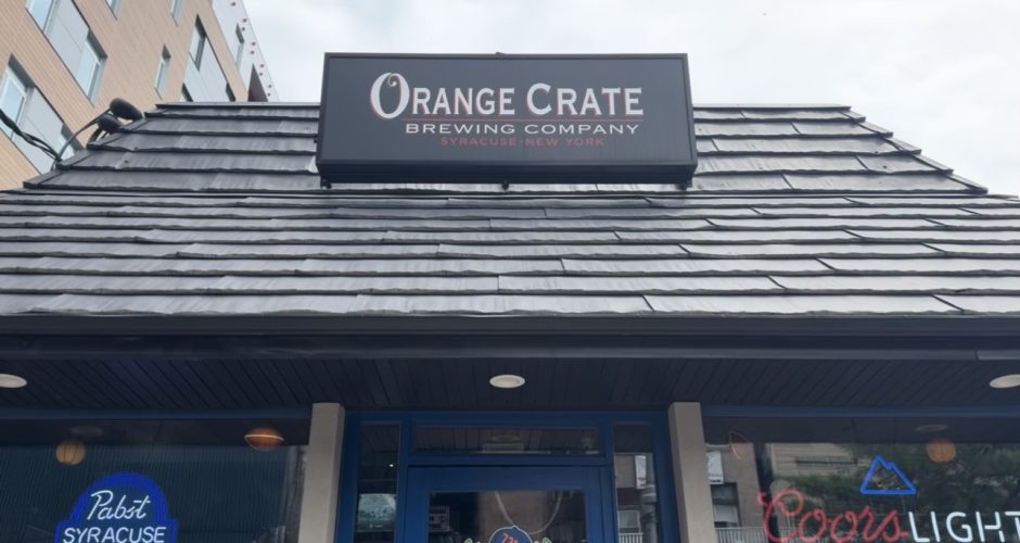 orange crate outside