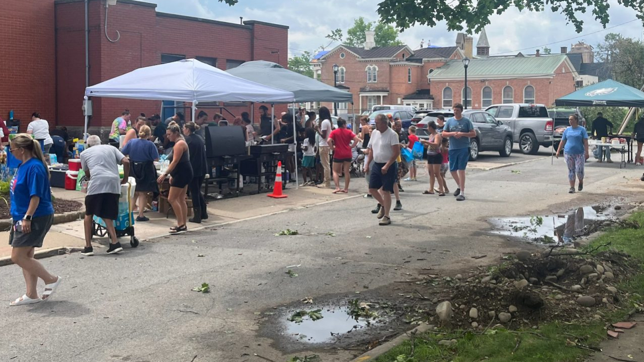 MVCAA workers assisting tornado victims.