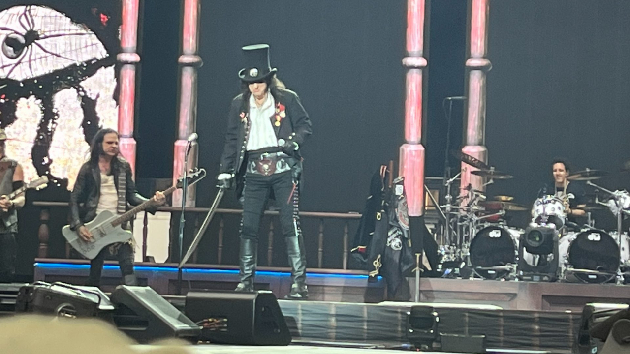 Alice Cooper performs at JMA Dome with Motley Crue and Def Leppard