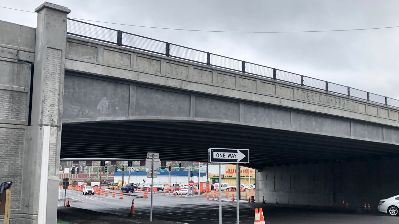 I-690, located above the Teall Avenue overpass pictured above, is one of the locations where construction will take place, closing down the left lane on both sides of the highway.