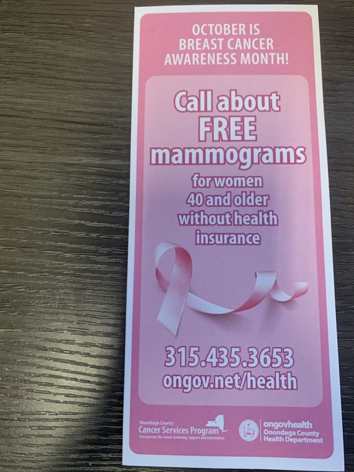 Here is how to schedule an appointment for a free mammogram.