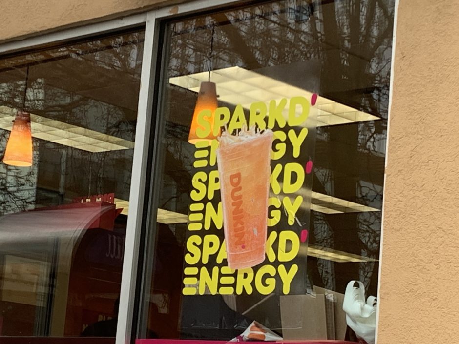 Image of the new Sparked Energy drink that Dunkin' is offering this spring