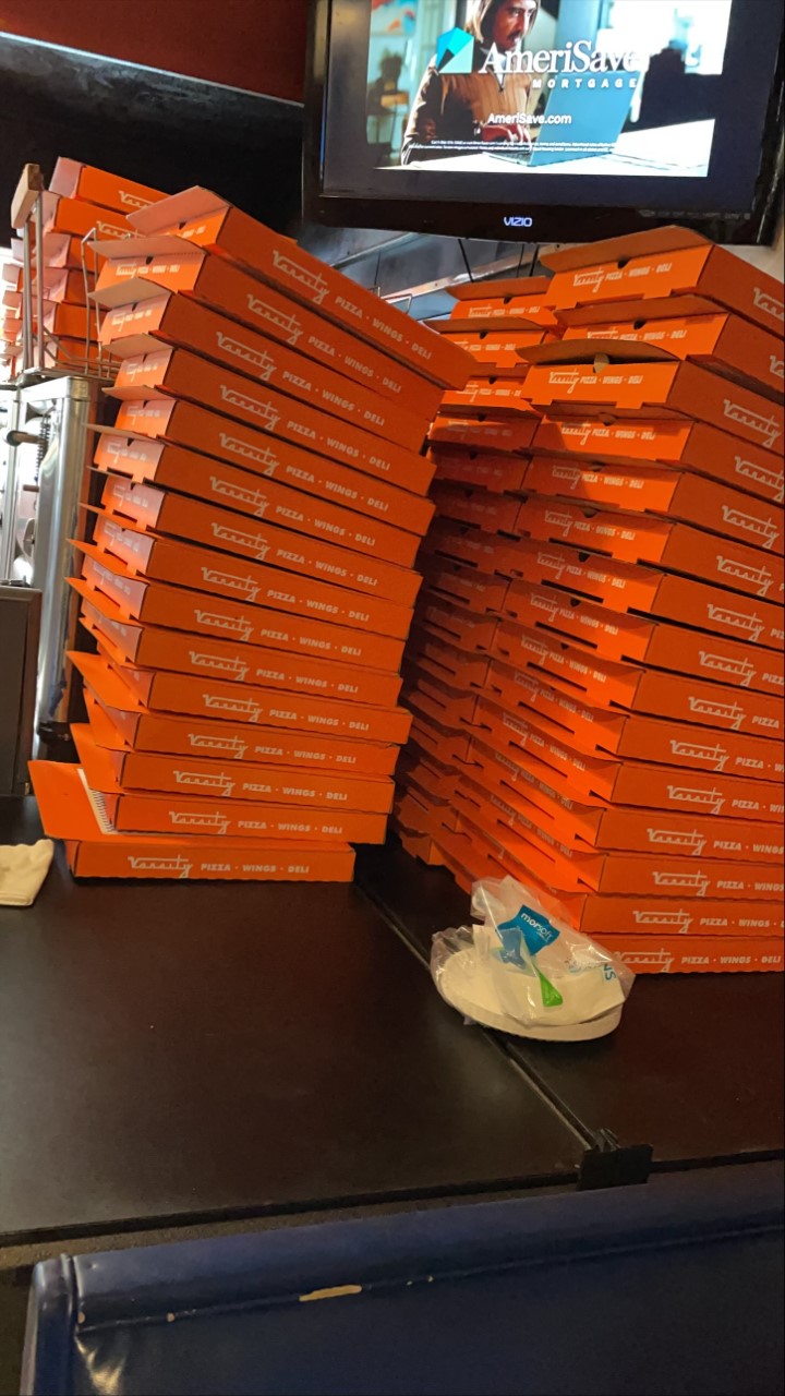 Pizza Boxes at Varsity